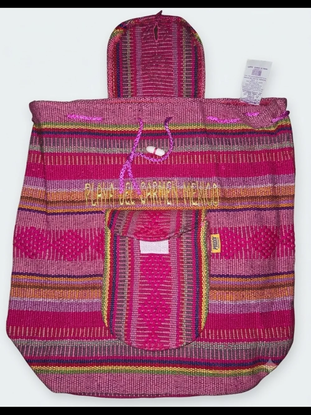 La Malinche School Backpack No. 4 – Mexican Woven Baja Knit Bohemian Rucksack